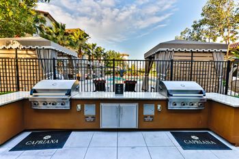 Poolside bbq grills